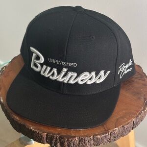 Rings & Crowns Black Snapback Cap with Silver Embroidery